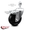 Service Caster 4 Inch Soft Rubber Wheel Swivel 12mm Stem Caster with Total Lock Brake SCC SCC-TSTTL20S414-SRS-M1215 - alternate 2